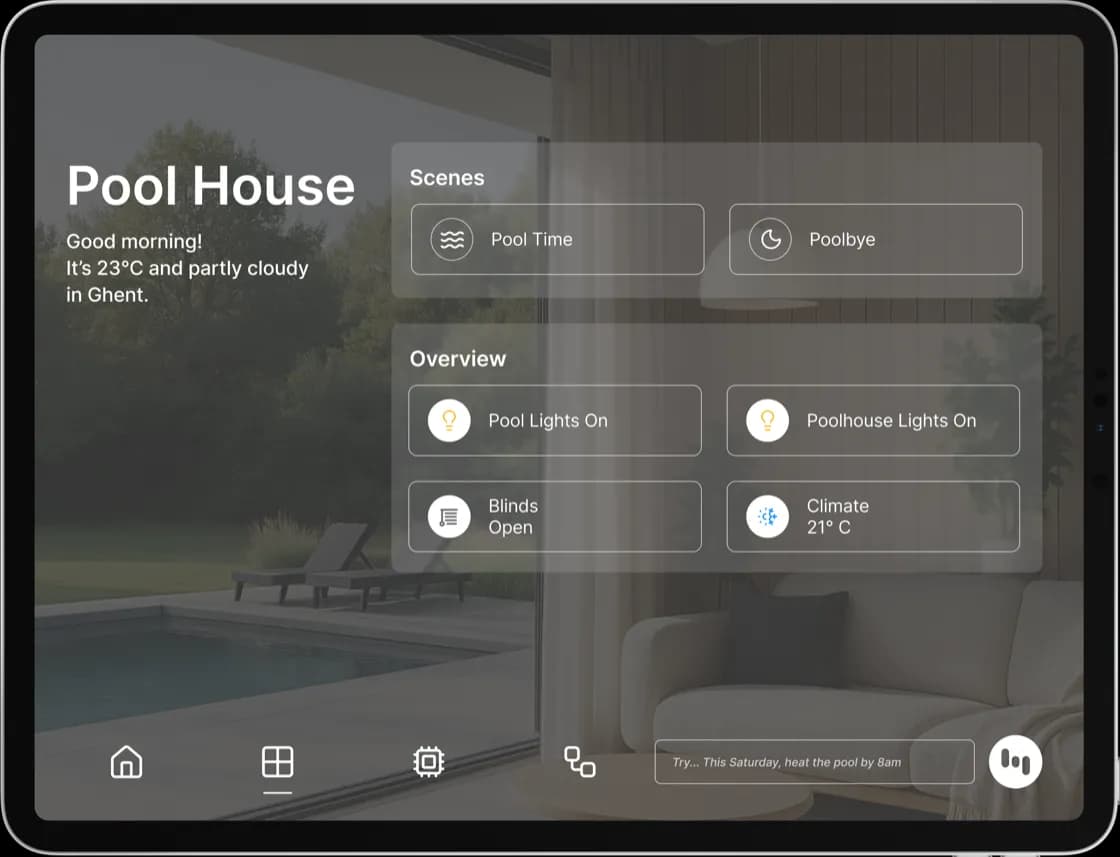 Nexxteq tablet dashboard interface