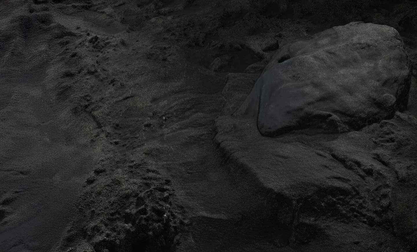 Aerial view of natural rock formations